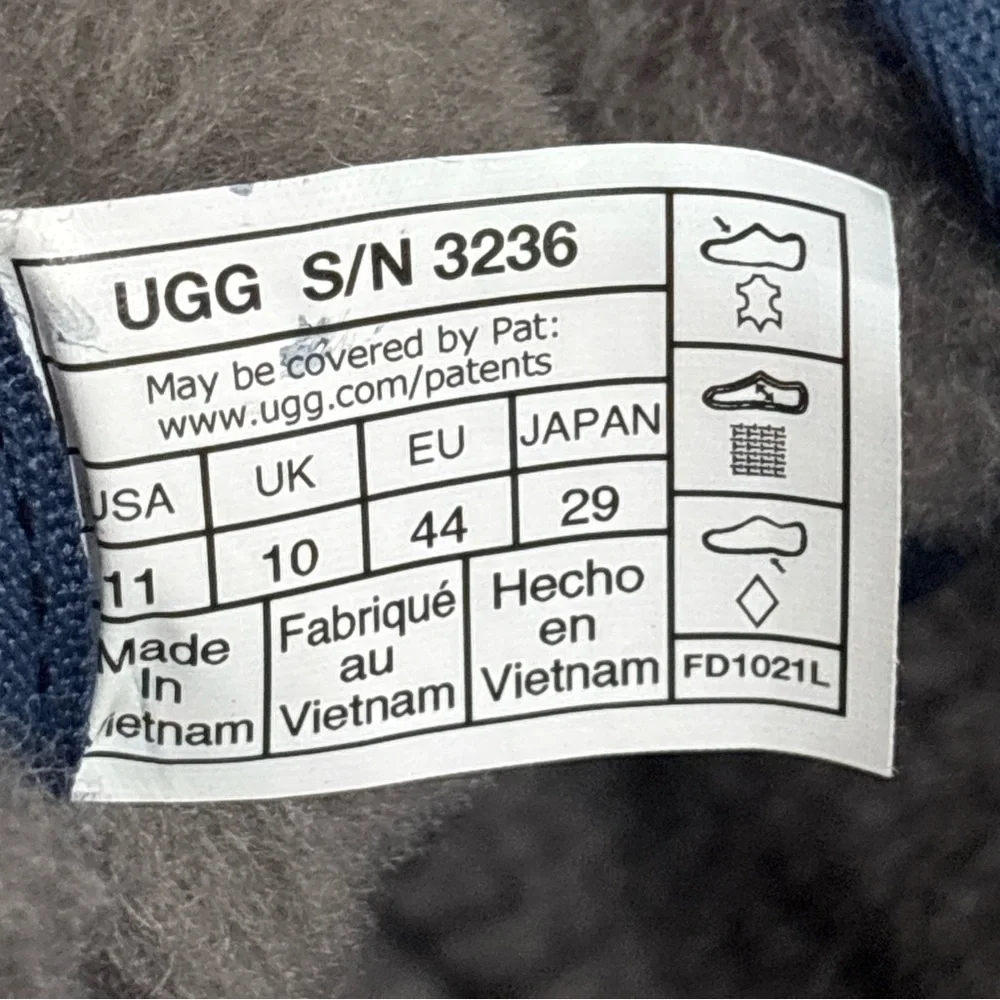 UGG Neumel Chukka Boots Navy Blue Shearling Lined Men’s 11